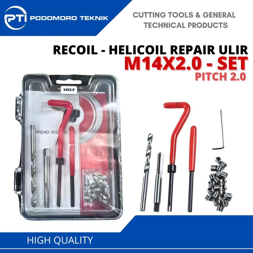 Jual Recoil Set M14X2.0 Pitch 2.0 Thread Helicoil M14 Drat Baut Repair ...