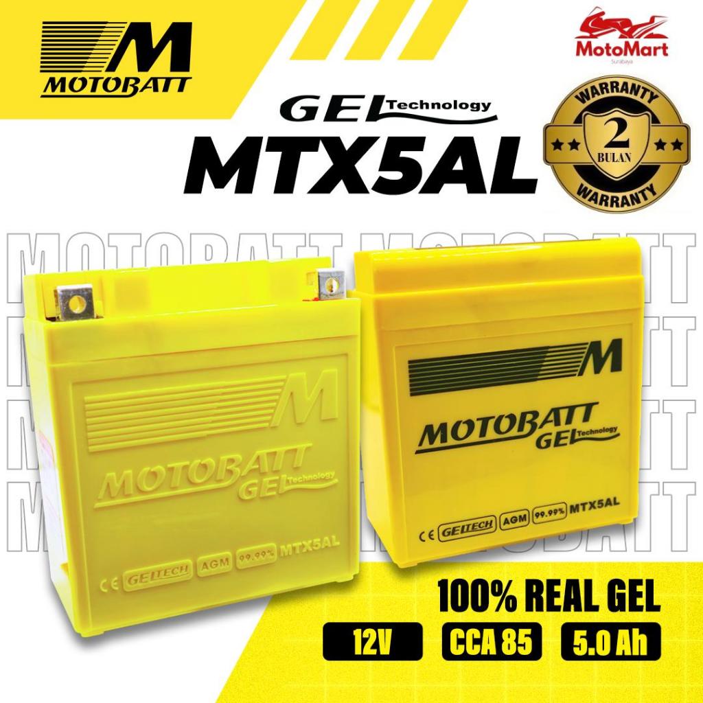 Motobatt Gel MTX5AL YAMAHA Sigma / YAMAHA F1Z / YAMAHA Crypton / YAMAHA Alfa  - 5Ah (Garansi 2 Bulan)