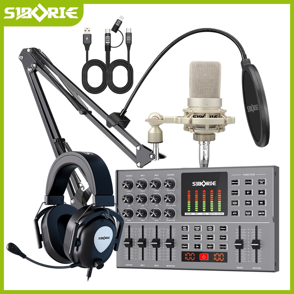 Jual Siborie Paket Lengkap Y12 Sound Card+103 Mic+H5/H8 Headphoone+OTG ...