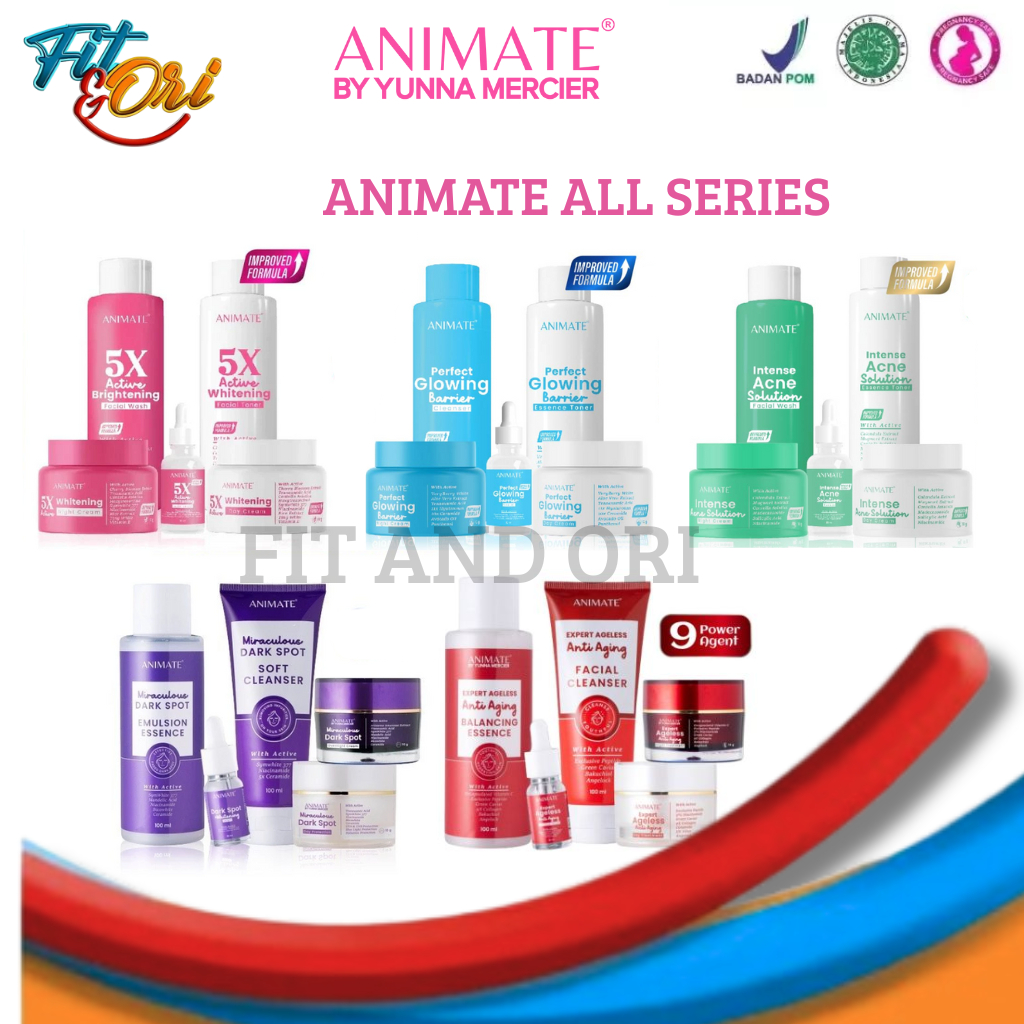 Jual ANIMATE Skincare Series 5 IN 1 Animate 5in1 | Paket Wajah ...