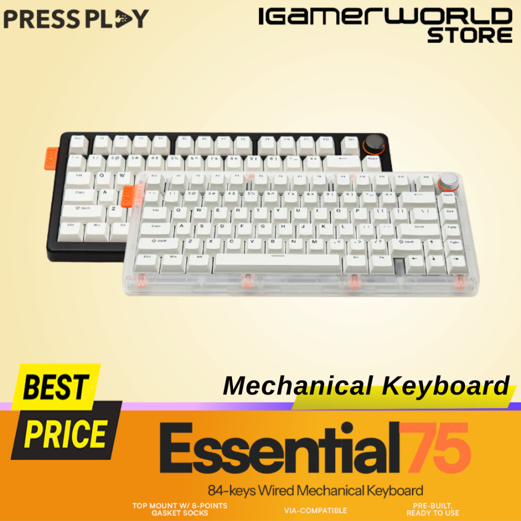 Jual Press Play ESSENTIAL75 / ESSENTIAL-75 75% Wired Mechanical ...
