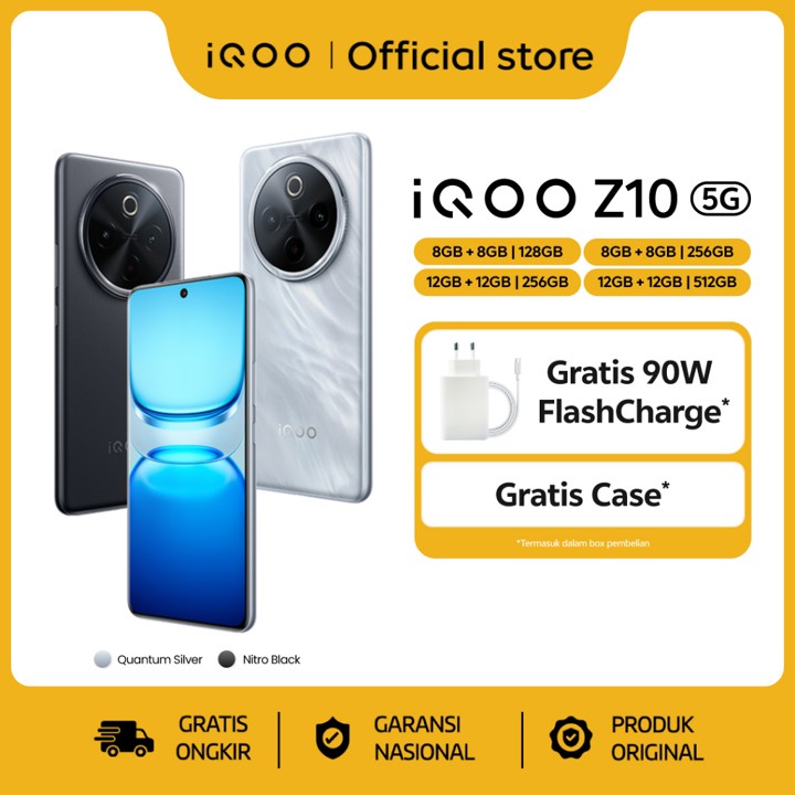 iQOO Z10, 7300mAh + 90Watt, Snapdragon 7s Gen 3, AnTuTu 822,705, 120Hz Quad-Curv
