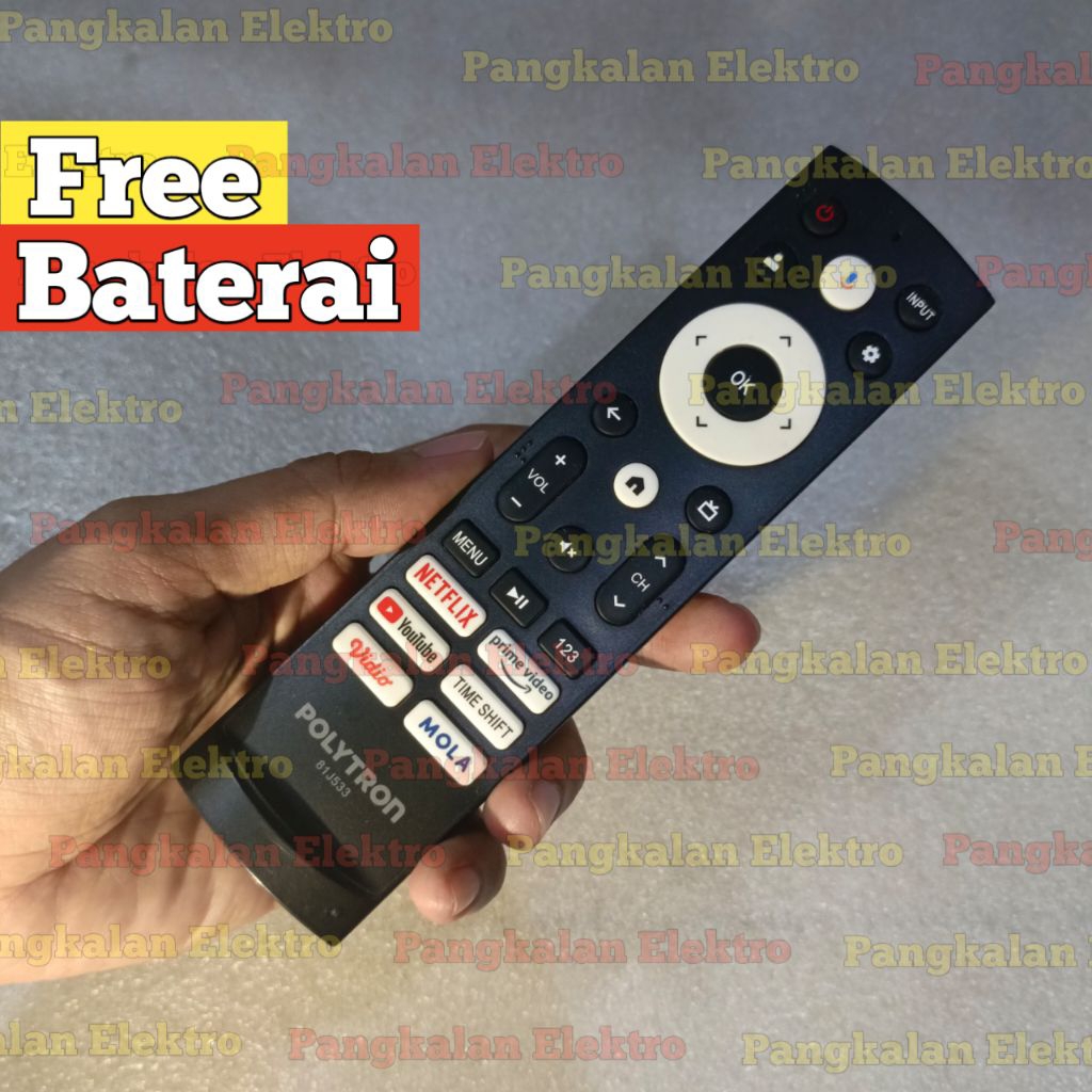 Jual REMOTE TV POLYTRON GOGLE TV 81J533 ASLI ORIGINAL PLD SERIES FREE ...