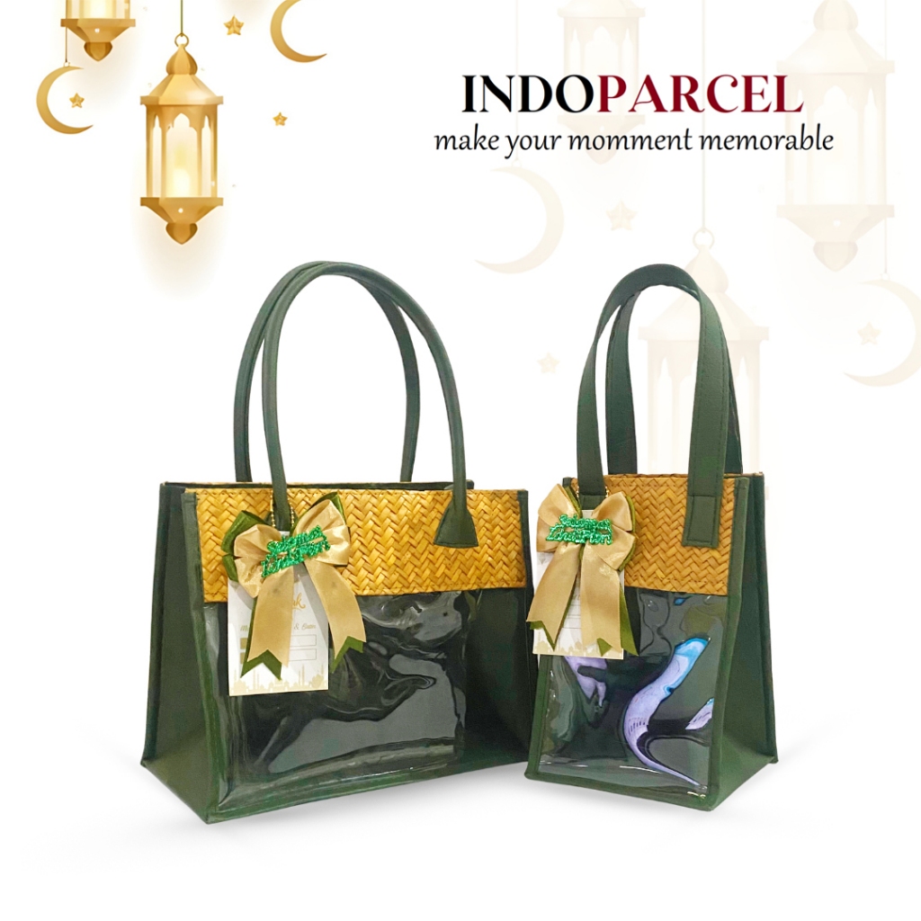 INDOPARCEL - Tas Hampers Idul Fitri Anyaman Pandan Tas Bingkisan Gift Bag Tas Kado Lebaran Tas Hampers Viral Model Terbaru Tas Jinjing Goodie Bag Hari Raya Idul Fitri