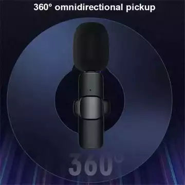 MS K8 Mic Wireless Clip On Konten Kreator Microphone Lavalier HP USB Type C Plug Play