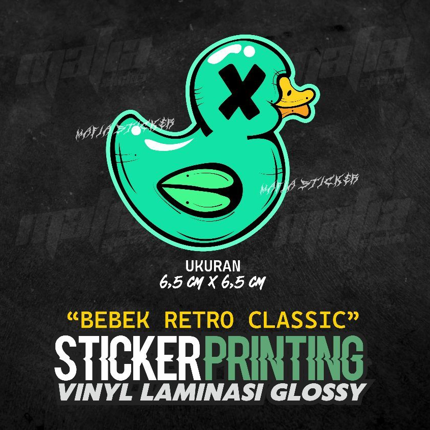 Jual Sticker / Stiker Print Cut Bebek Retro Classic | Shopee Indonesia