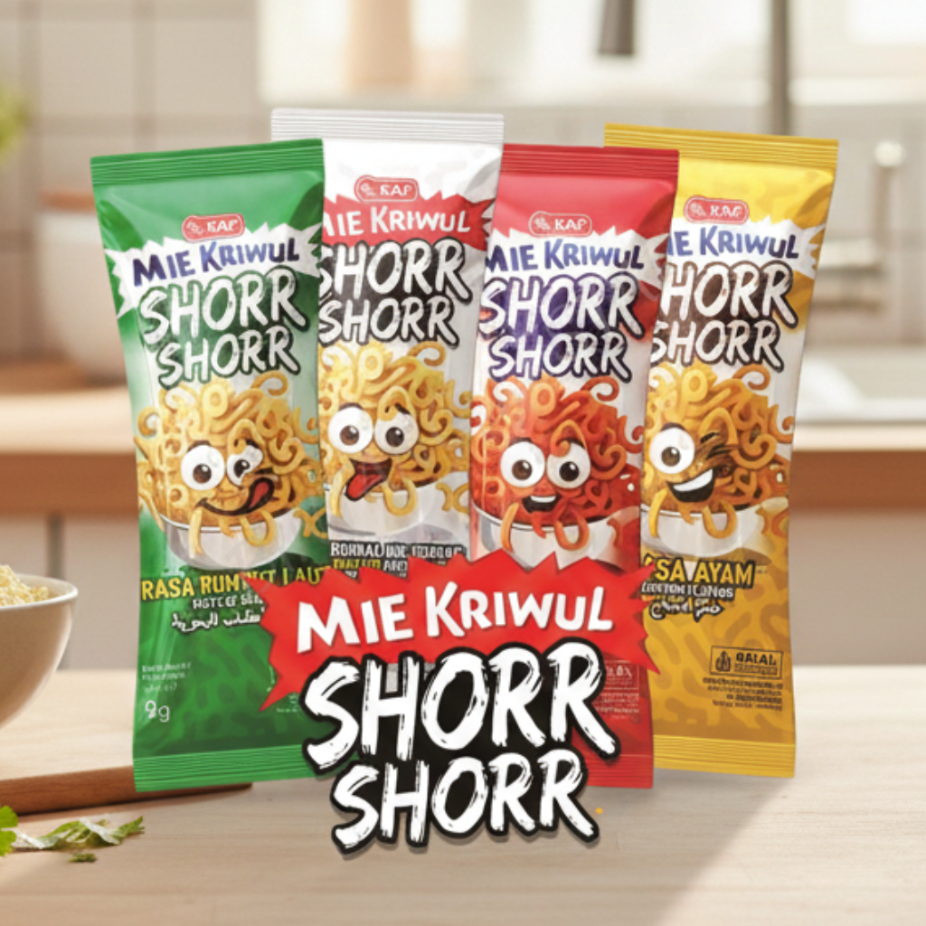 Jual Mie Kriwul Shorr 1 Renceng Isi 10 Pcs - Rasa Mie Goreng, Rumput ...