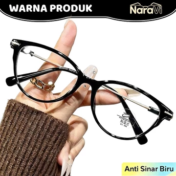 NaraVi Paket Lengkap 2in1 Kacamata Photochromic Anti Radiasi Kacamata Wanita Pria Sunglasses