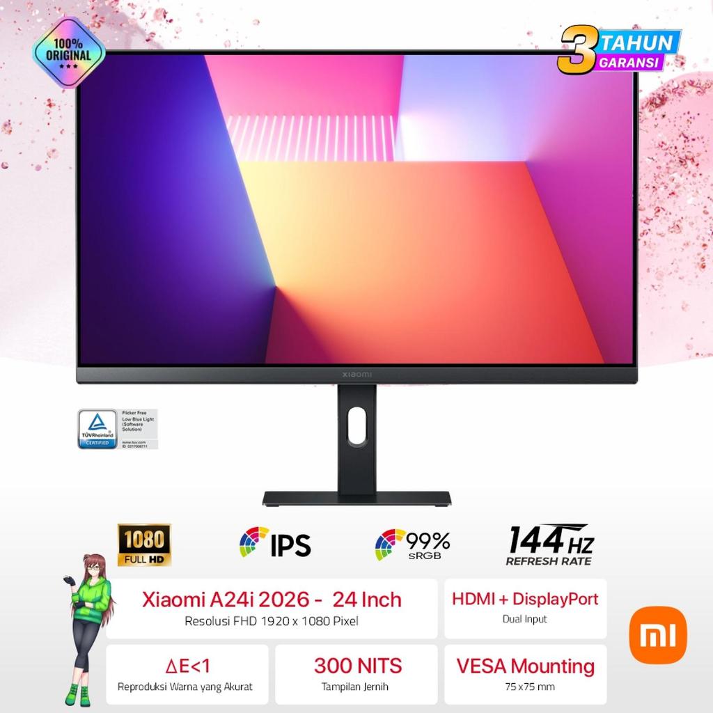 Jual Monitor Xiaomi A24i 2026 144Hz 24 inch | A24i 144Hz Full HD IPS ...