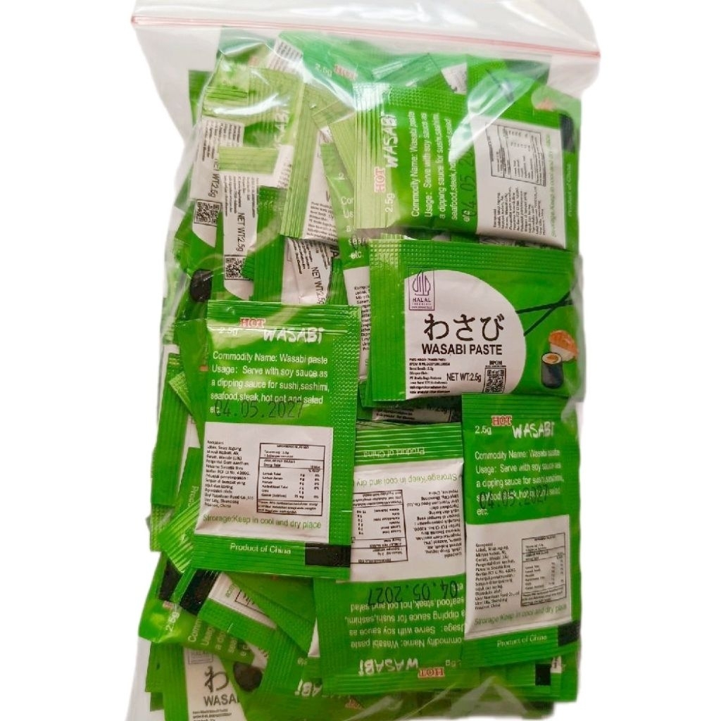 Jual Wasabi Sachet 100pcs Wasabi Paste Neri Wasabi Mini Wasabi 2,5g ...