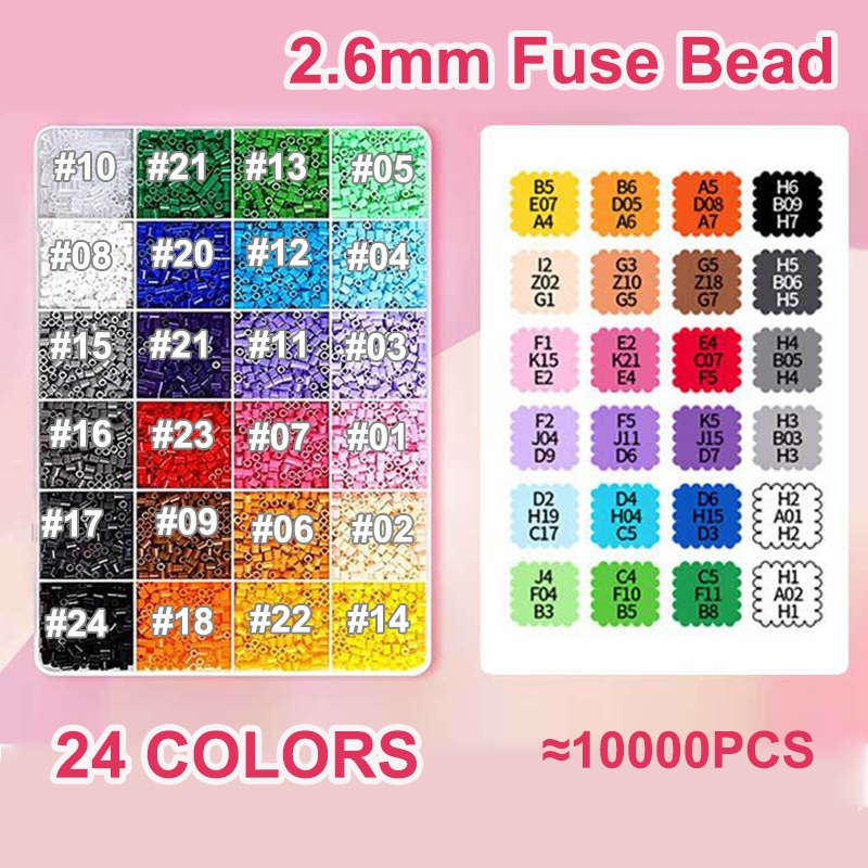 Jual DIY Perler Beads Manik-manik Sekering Kit Mainan 5mm 2.6mm