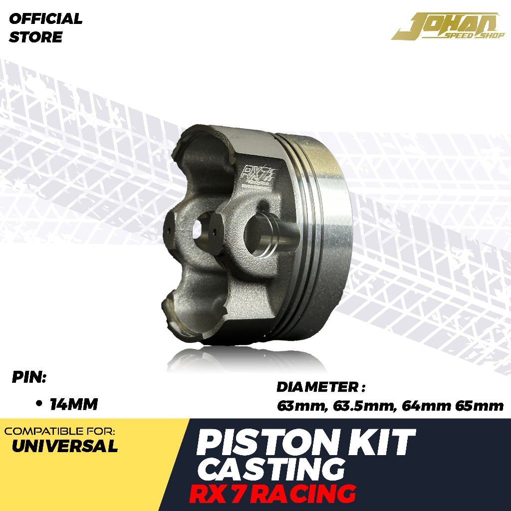 Jual Piston Kit Casting Rx7 Racing 63mm 635mm 64mm 65mm Pin 14 Johan ...