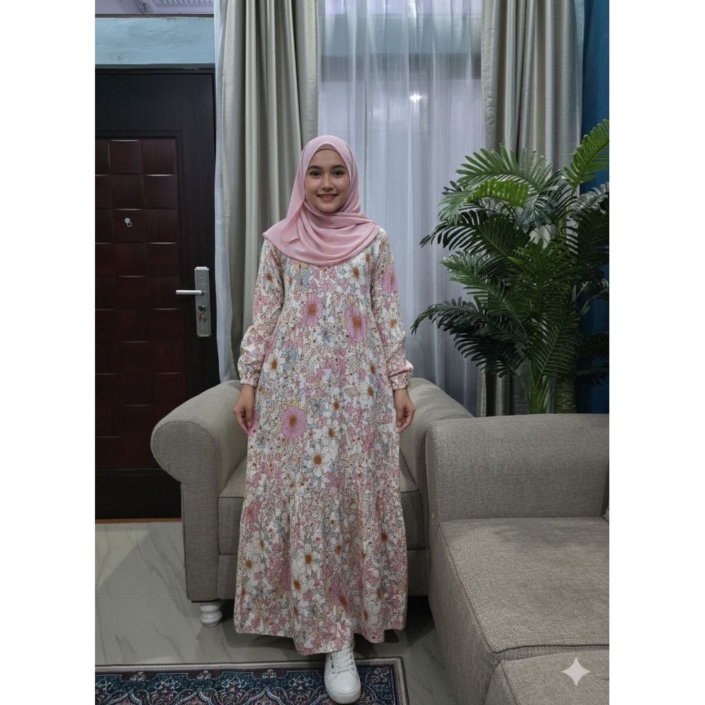 Gamis Rayon Viscose LD ±115cm panjang gamis 135cm