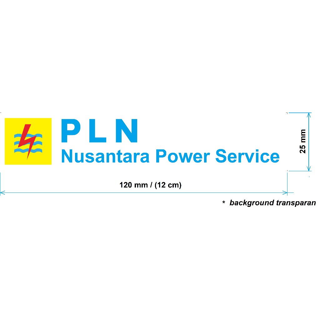 Jual Stiker PLN Nusantara Power Service, bahan plastik background ...