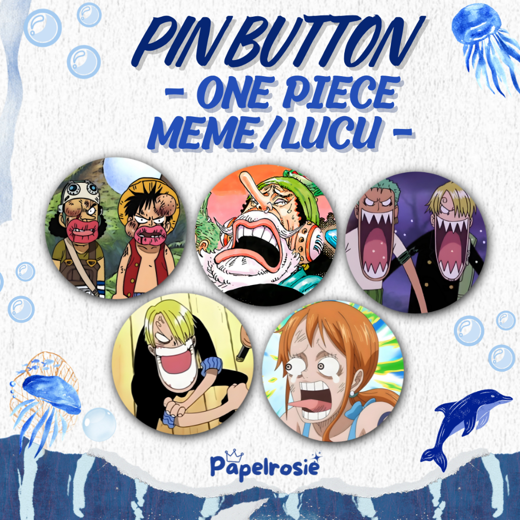 Jual PIN BUTTON ONE PIECE MEME | PIN PENITI BULAT AESTHETIC ONE PIECE ...