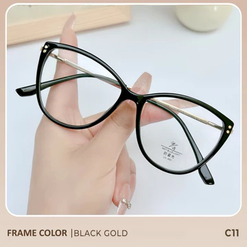 Eggry Eyewear Kacamata Photocromic Minus Lensa Anti Radiasi Anti Blueray Model Cat Eye Fashion