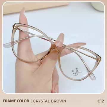 Eggry Eyewear Kacamata Photocromic Minus Lensa Anti Radiasi Anti Blueray Model Cat Eye Fashion