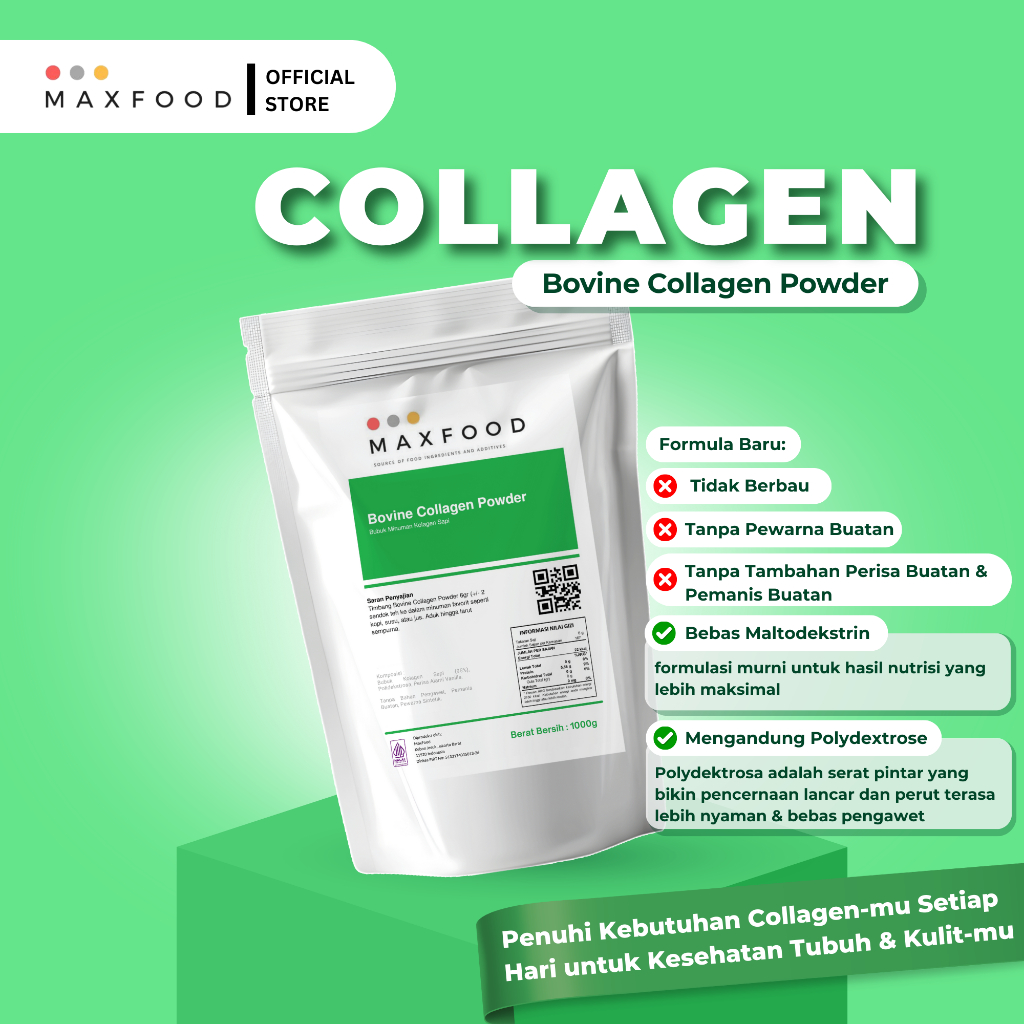 Jual MAXFOOD - Turkey Halavet Hydrolized Bovine Collagen For Drink 1 Kg ...
