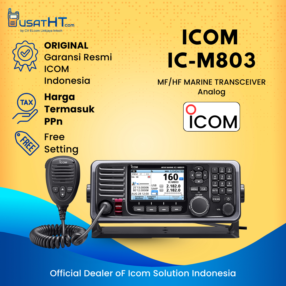 Jual Radio Rig Marine Kapal ICOM IC-M803 M 803 VHF MARINE TRANSCEIVER ...