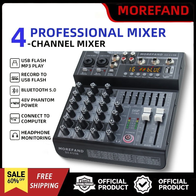 Jual DJ4 16 DSP profesional MIXER AUDIO 4 channel DJ6/DJ8 99DSP EQ CS4 ...