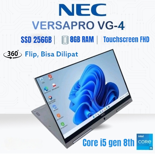 Jual Nec Versapro VG-4 2in1 Touchscreen Core I5 Gen 8th SSD 256GB