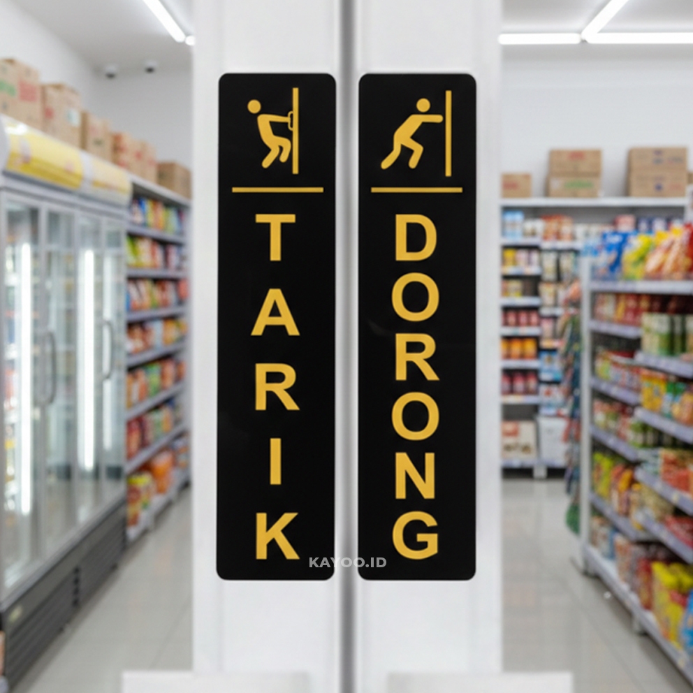 Jual AKRILIK SIGN PREMIUM PINTU TARIK DORONG - SIGN AKRILIK PUSH ...