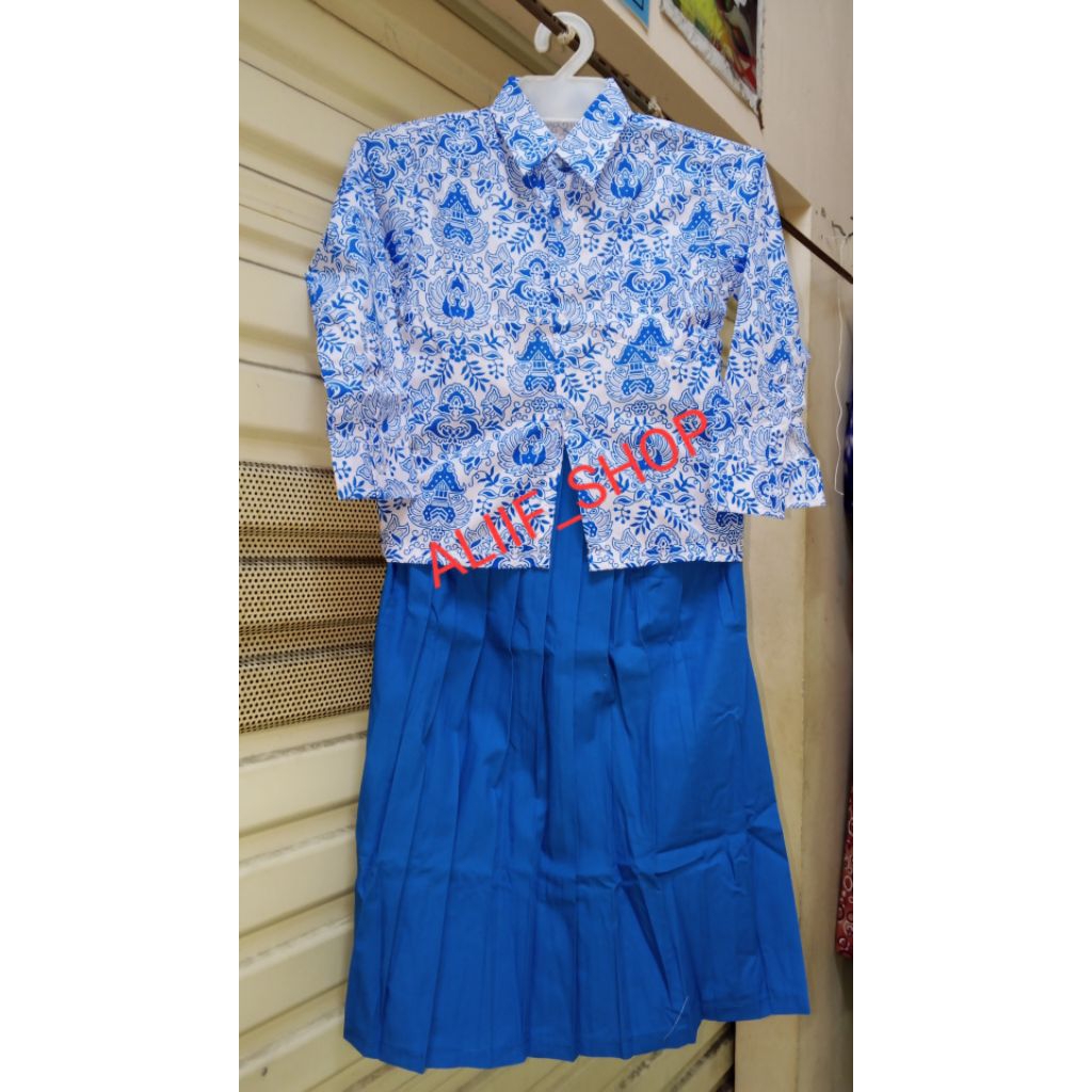 Jual batik cuiri biru TK | Shopee Indonesia