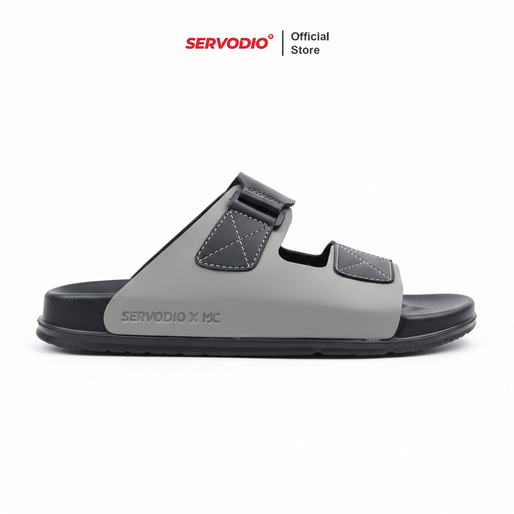 Jual Servodio X MJC - Senopati Black Grey - Sandal Pria | Shopee Indonesia