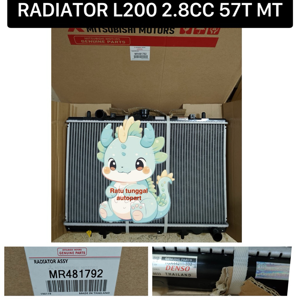 Jual RADIATOR ASSY MITSUBISHI L200 2.8CC 57T MANUAL ASLI ORIGINAL DENSO ...