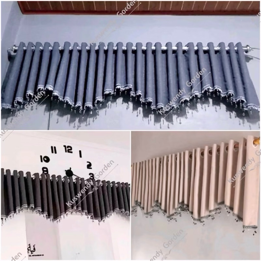 Gorden Poni Blackout Renda Mewah Hordeng Jendela Pintu Tirai Minimalis
