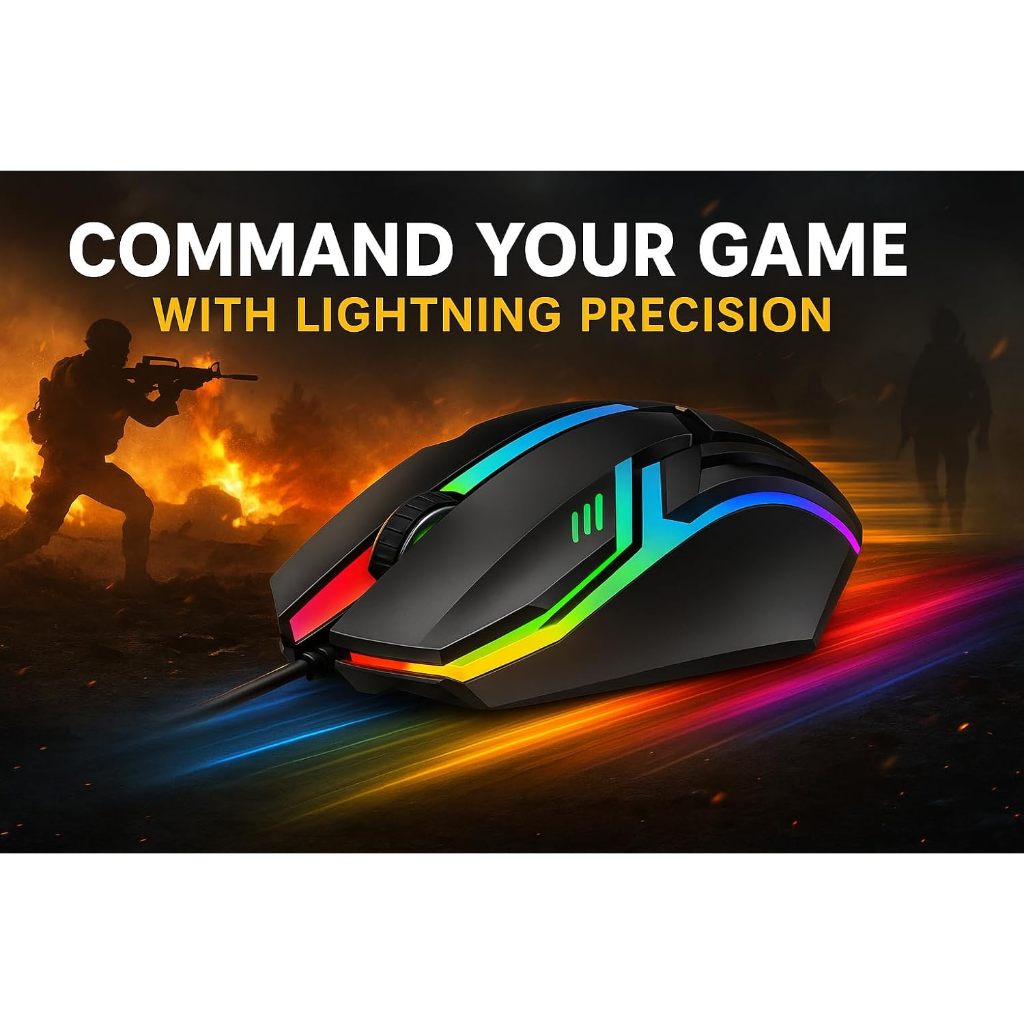 Jual Mouse Gaming Kabel LED RGB 3D 1200 DPI - S028 MOUSE GAMING S028 ...