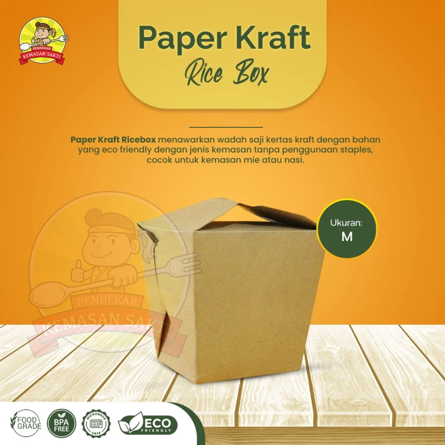 Food Pail Kraft Size M Laminasi