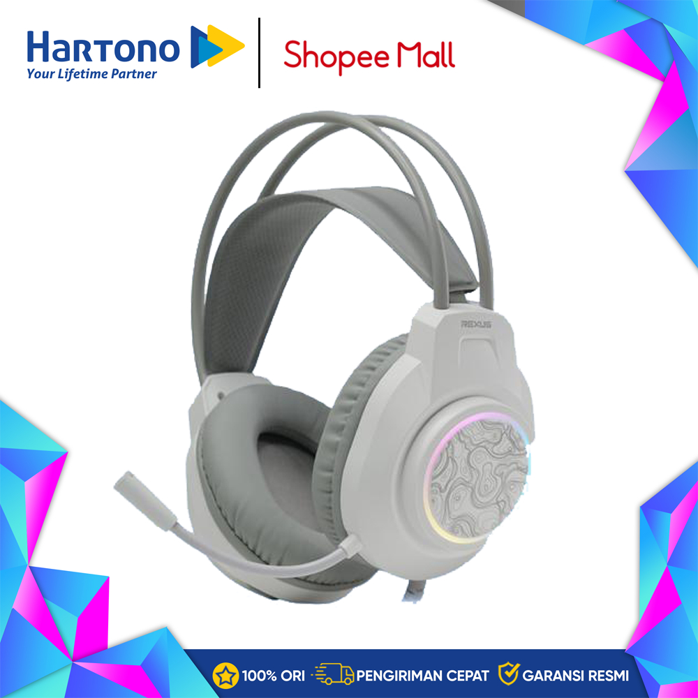 Jual Rexus HX14 Thundervox Gaming RGB Headphone White RX-HX14WH ...