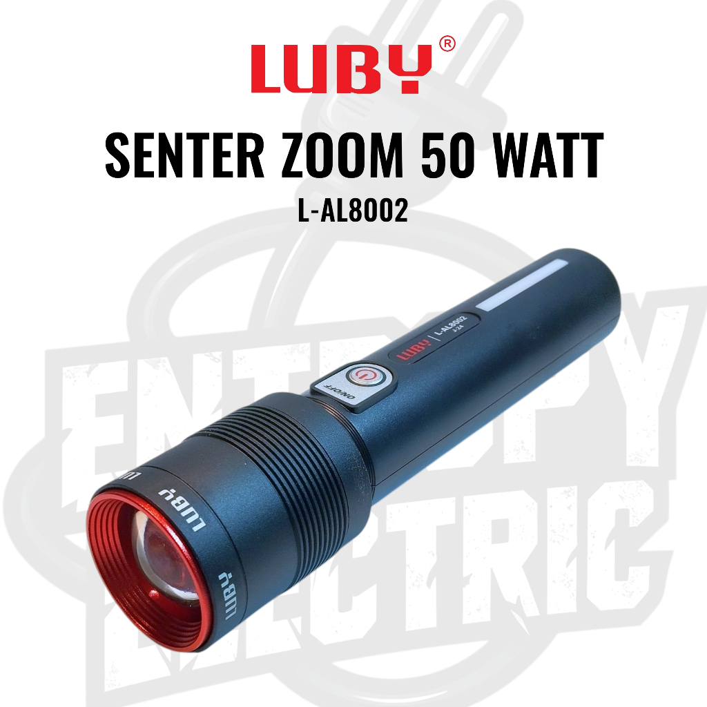 Jual LUBY Senter LED Rechargeable L-AL8002 50W - Zoom Series | Shopee ...