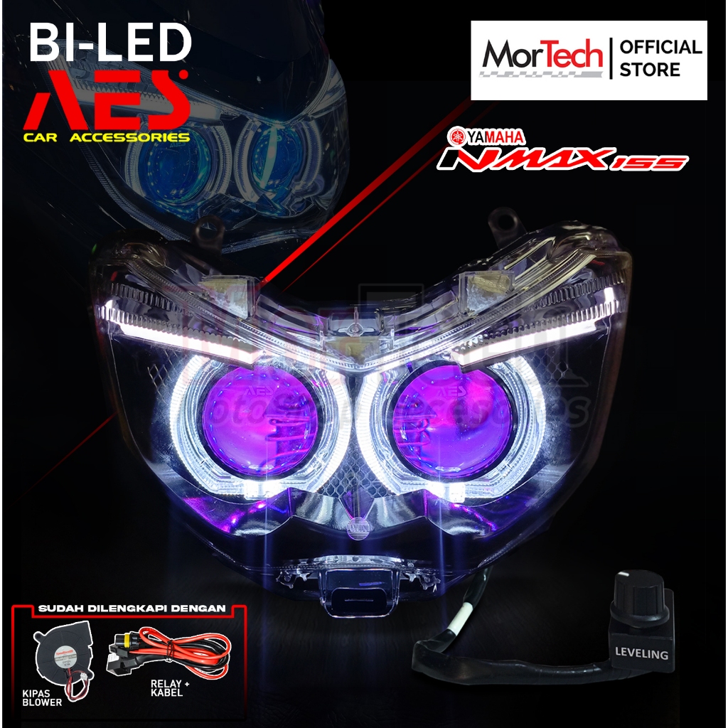Jual Projie Biled NMAX Old Double Biled 2 Lampu + Leveling Electrik Bi ...