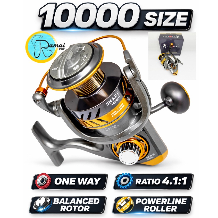 Jual Reel Jumbo KAGAWA SHARK 10000 One Way Anti Reverse Spinning Ril ...