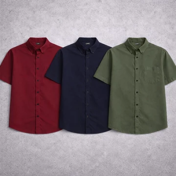 Kemeja Polos 3in1 Pria Slim Fit Casual Formal Ready Banyak Warna