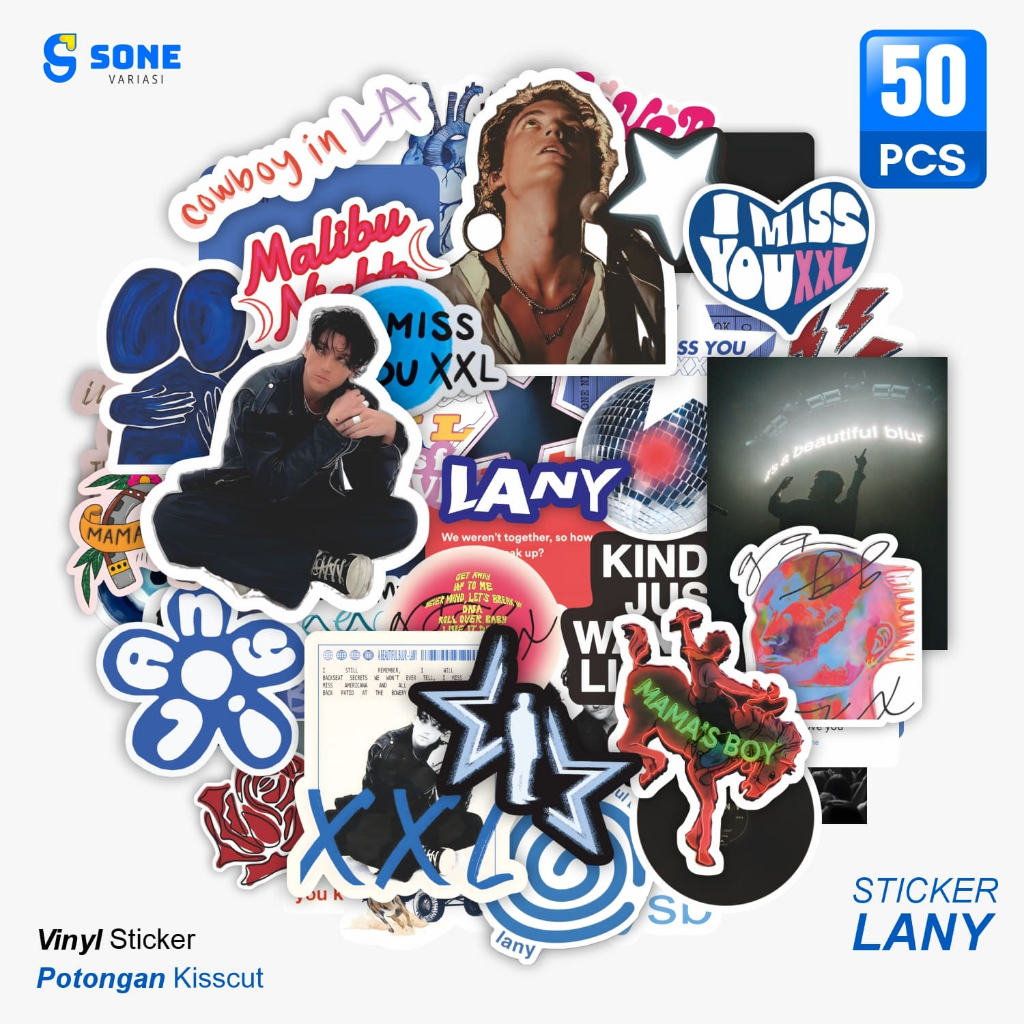 Jual Sticker LANY Band Pop Indie Aesthetic Vinyl Anti Air Isi 50 PCS ...