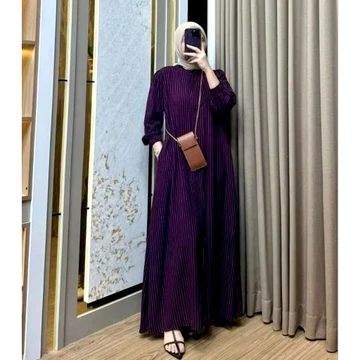 Mayza Dress Rayon Tangan Kerut A Line