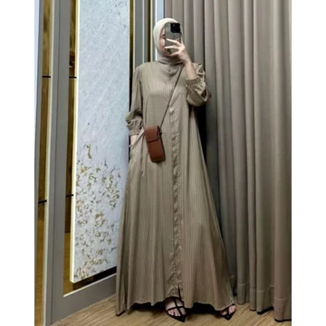 Mayza Dress Rayon Tangan Kerut A Line