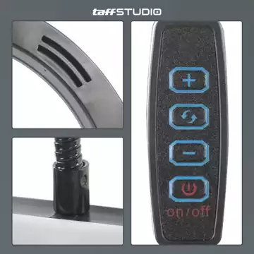 TaffSTUDIO Lampu Ring Light LED 3in1 Color Phone Holder 25.4cm 10W QX 260