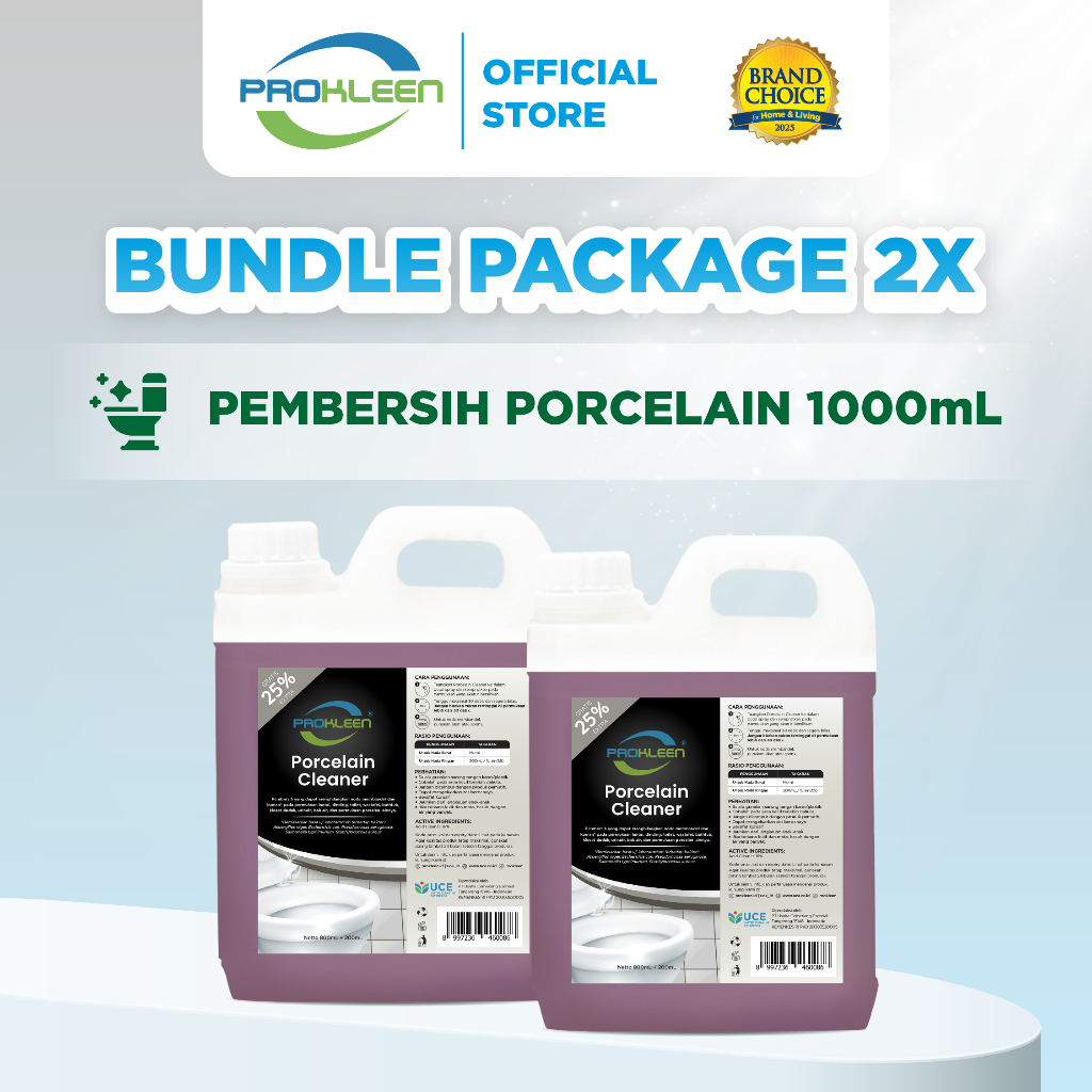 Jual PROKLEEN [BUNDLE] Porcelain Cleaner 800mL+25% - 2pcs | Shopee ...