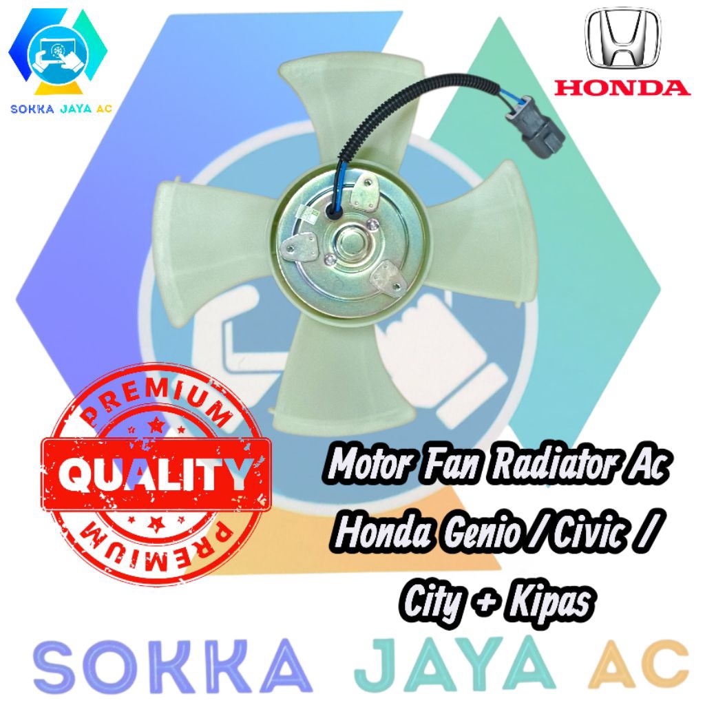 Jual Motor Fan Radiator Ac Honda Genio / Civic / City + Kipas | Shopee ...