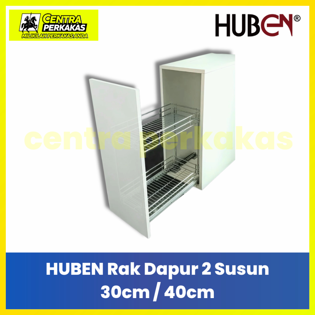 HUBEN Rak Dapur 2 Susun Stainless Steel RD-2-BC Kitchen Set Bawah 30cm 40cm