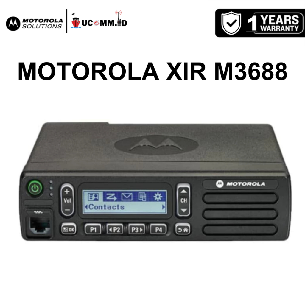Jual MOTOROLA Xir M3688 M 3688 XIRM3688 45 Watt VHF 136 -174 MHz Radio ...
