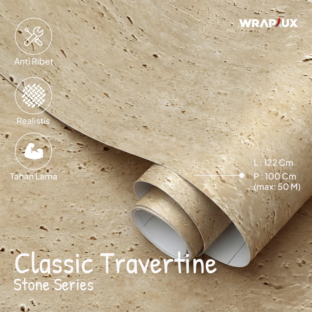 Jual Sticker PVC Classic Travertine – Anti Air & Realistis | Pelapis ...