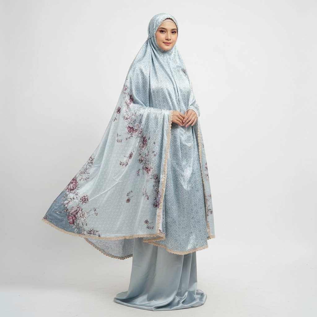Mukena Armani Silk Premium Jumbo Mukena Dewasa Resleting Dagu 2in1