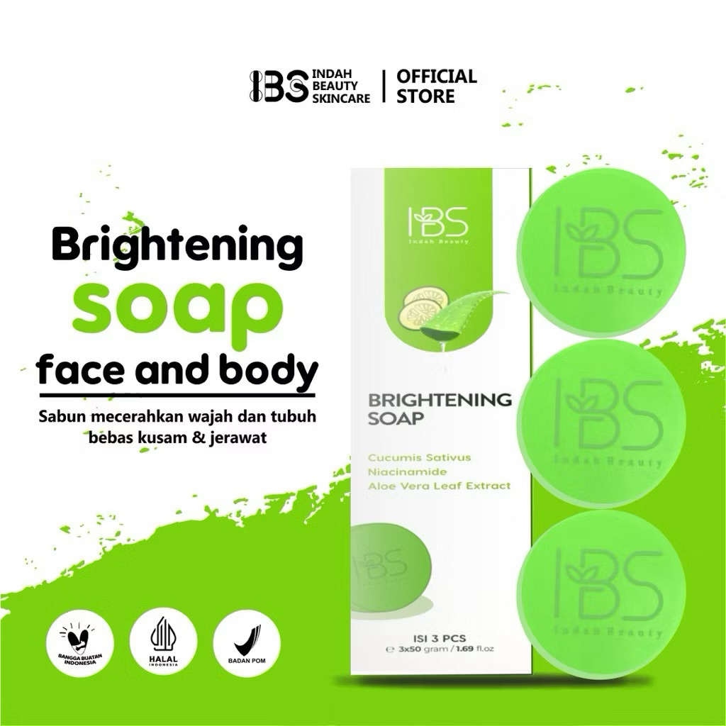 Jual [LIDESHOP] IBS Facial Wash For Men With Glutathione Sabun Muka Cowok  isi 3 50gr | Shopee Indonesia