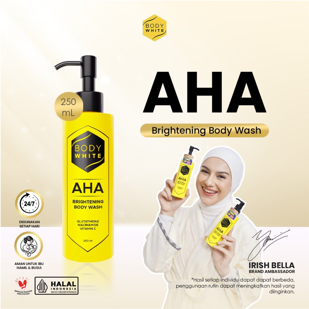 Jual Body White Aha Brightening Body Wash 250ml (BWBW) | Shopee Indonesia
