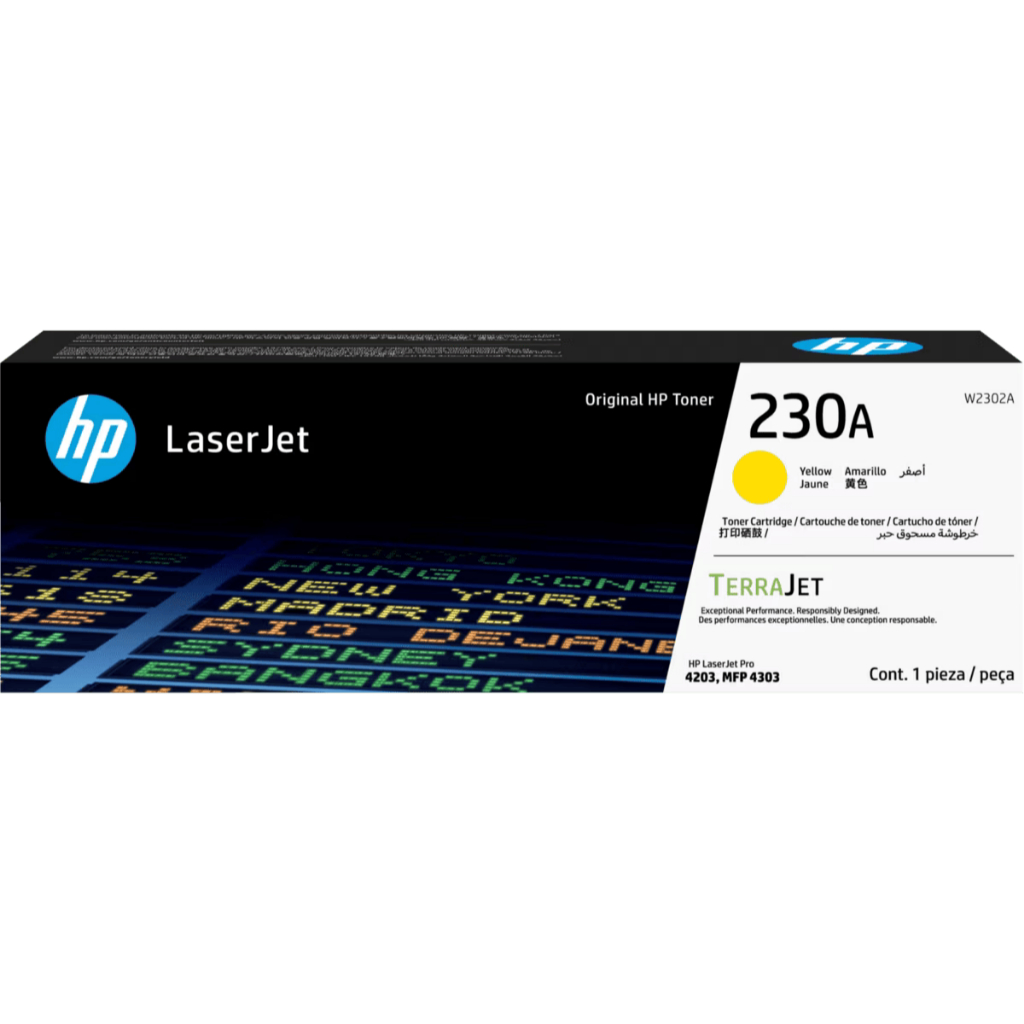 HP Toner 230A Black Cyan Magenta Yellow LaserJet Cartridge Original [W2300A W2301A W2302A W2303A] (5)
